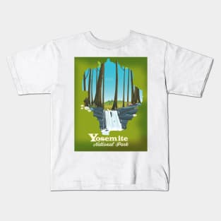 Yosemite Travel map Kids T-Shirt